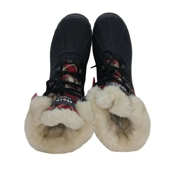 Storm by Cougar Womens NEW Plaid Fur Lined Boots - sz. 6