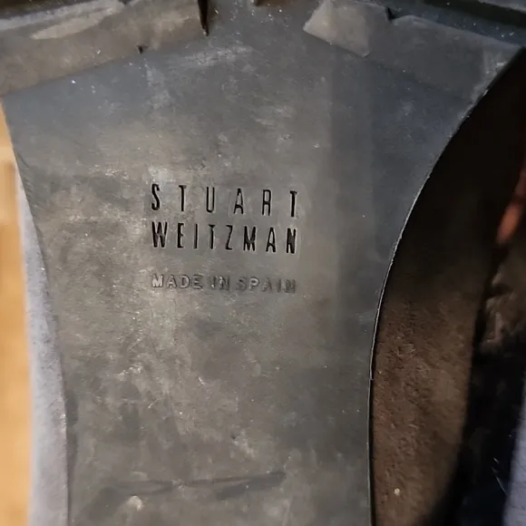 Stuart Weitsman Blizzard Shearling W/Fur Cuff Boots