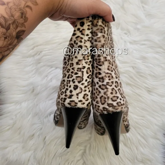STUART WEITZMAN Atomic West leopard-print calf hair ankle boots