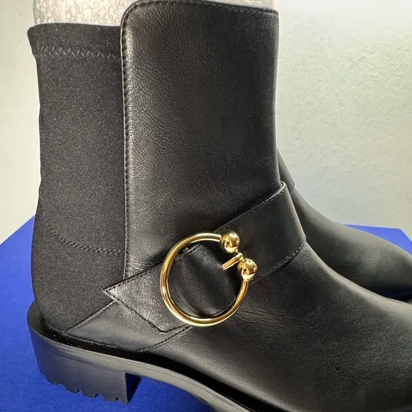 STUART WEITZMAN Luxering leather &amp; neoprene ankle boots casual outdoor vacation