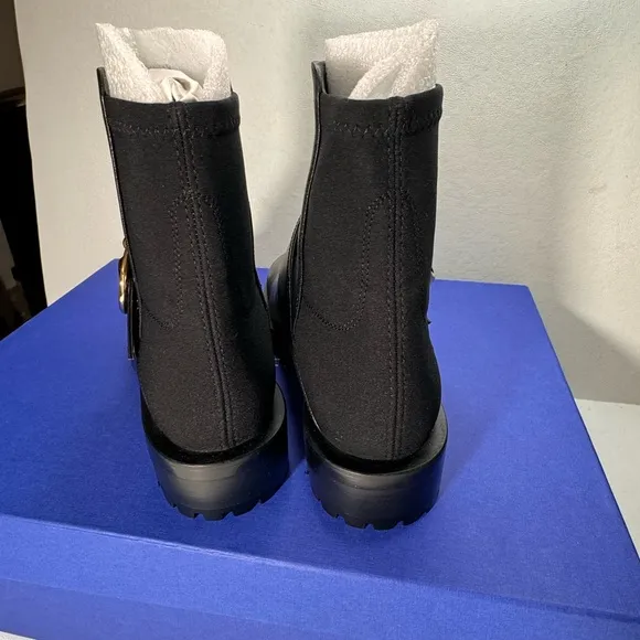 STUART WEITZMAN Luxering leather &amp; neoprene ankle boots casual outdoor vacation