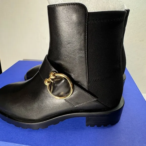STUART WEITZMAN Luxering leather &amp; neoprene ankle boots casual outdoor vacation