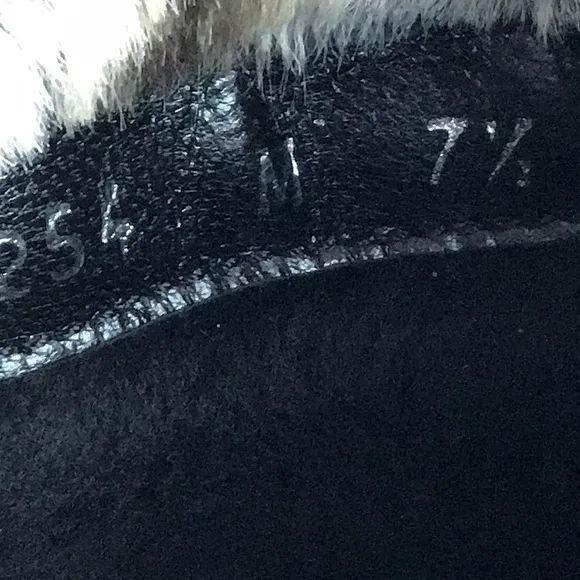 Stuart Weitzman Suede Faux Fur Lined Women's Black Boots 7.5 M