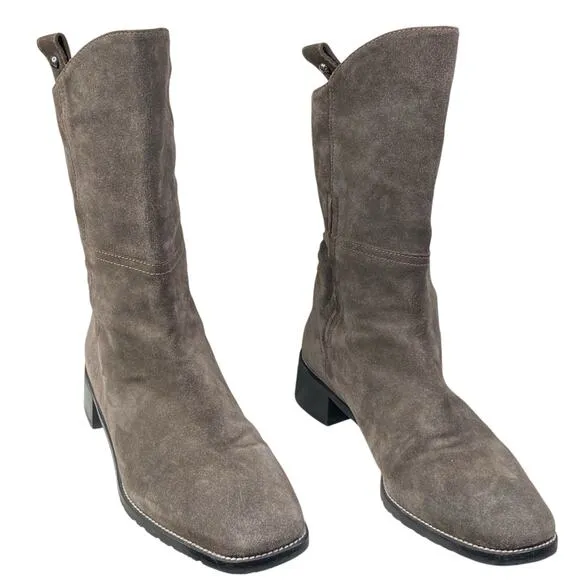 Stuart Weitzman Women’s Actnatural Gray Suede Pull On Ankle Boot Size US 9
