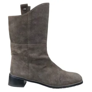Stuart Weitzman Women’s Actnatural Gray Suede Pull On Ankle Boot Size US 9