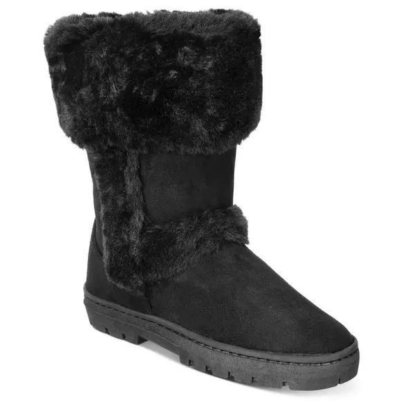 Style &amp; Co Black Witty Cold-Weather Boots
