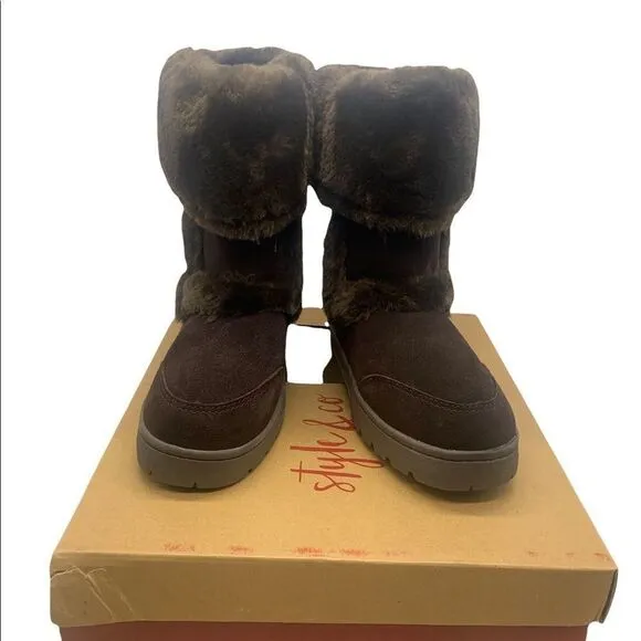Style &amp; Co. Womens Witty Closed Toe Mid-Calf Cold Weather Boots