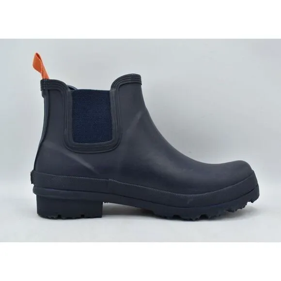 SWIMS Mens Size 9 Charlie Navy Blue Pull On Rain Boots Shoes