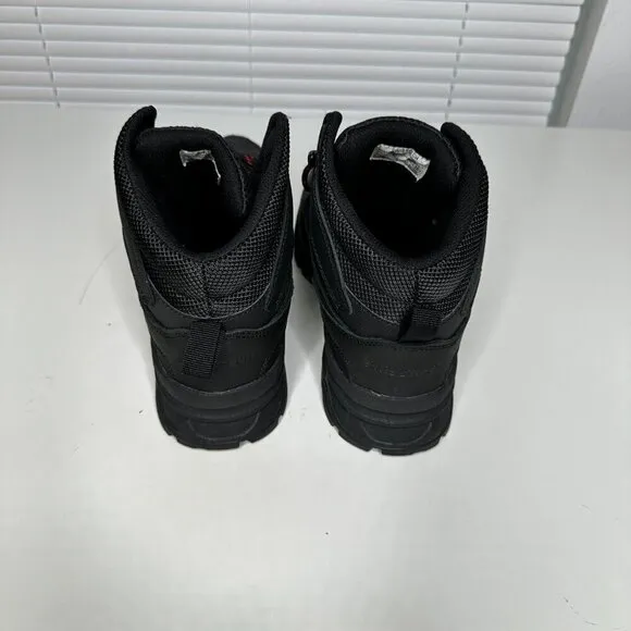 Swiss Tech Men’s Leather Hiker Boots Black Red Outdoor Size 10 NWOT