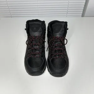 Swiss Tech Men’s Leather Hiker Boots Black Red Outdoor Size 10 NWOT