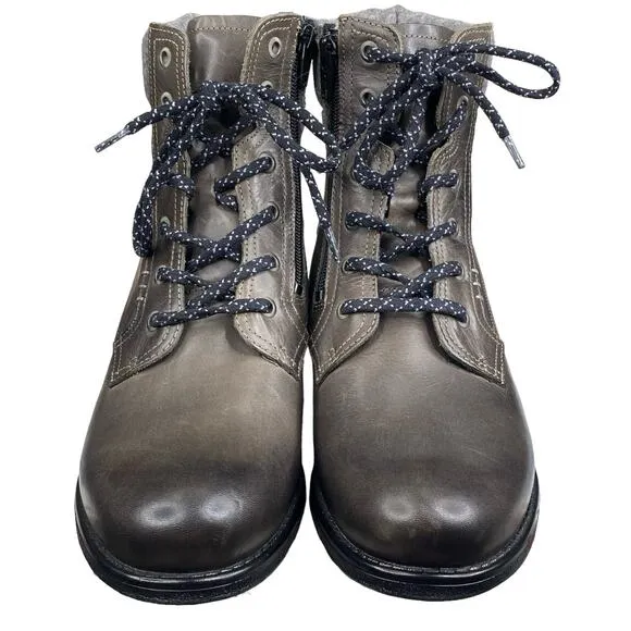 Taos Women's Cutie Brown Leather Lace Up Ankle Boot Size 40 US 9.0/9.5