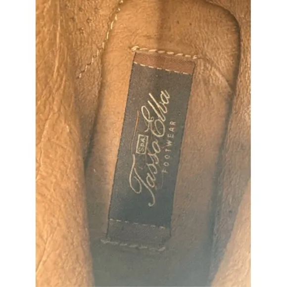 Tasso Elba Boots Men Size 8.5 Brown‎ Leather Lace Up