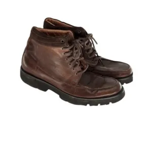 Tasso Elba Boots Men Size 8.5 Brown‎ Leather Lace Up