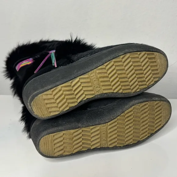 Tecnica Women's Italian Apres Skandia Cowhide Fur Boots Black Embroidered SZ 40