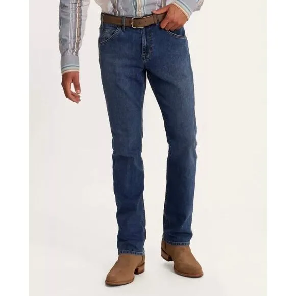 Tecovas Men Size 34 x 30 Slim Stretch Jean Dark Blue Straight Leg Texas Western