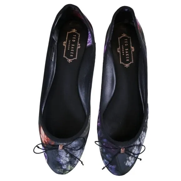 Ted Baker London Imme floral ballet flats shoes NEW Size US 7 EU 38 #855