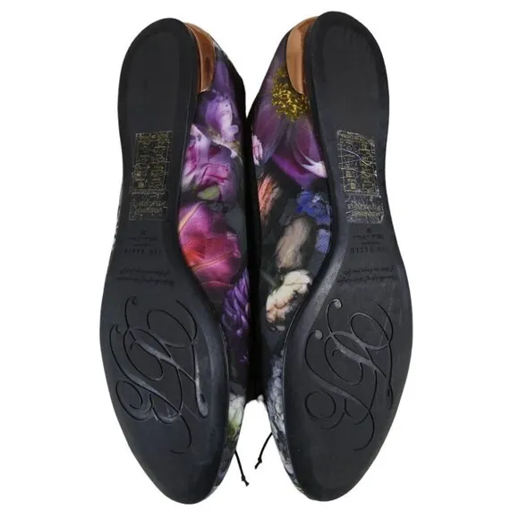 Ted Baker London Imme floral ballet flats shoes NEW Size US 7 EU 38 #855