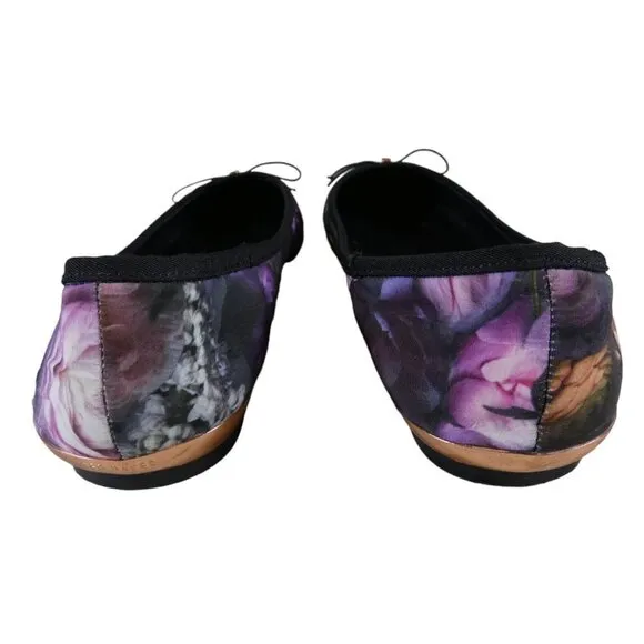 Ted Baker London Imme floral ballet flats shoes NEW Size US 7 EU 38 #855