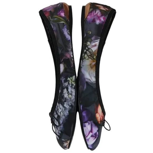Ted Baker London Imme floral ballet flats shoes NEW Size US 7 EU 38 #855