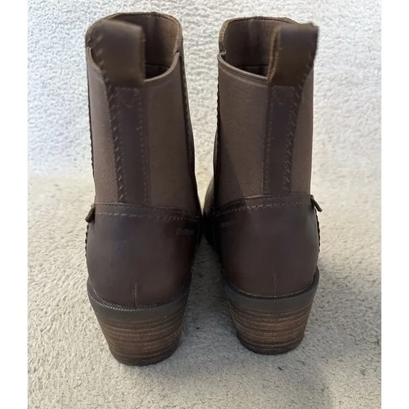 Teva Anaya Chelsea Brown Waterproof Leather Boots 1103230 Women’s Size 10