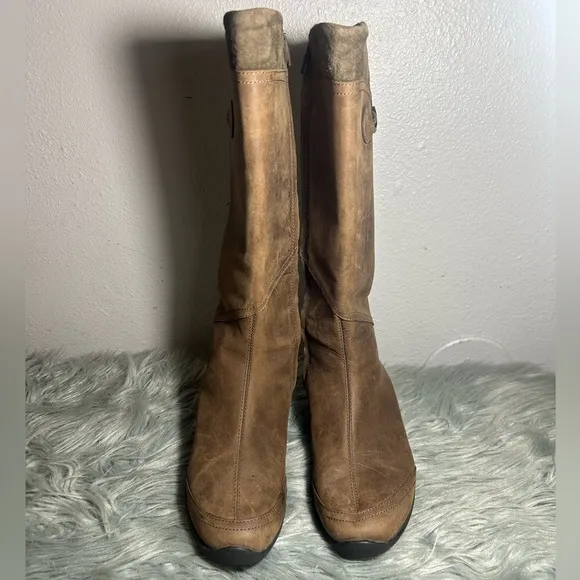 Teva Jade Cove Insulated Knee High Low Wedge Brown Boots Size 7.5