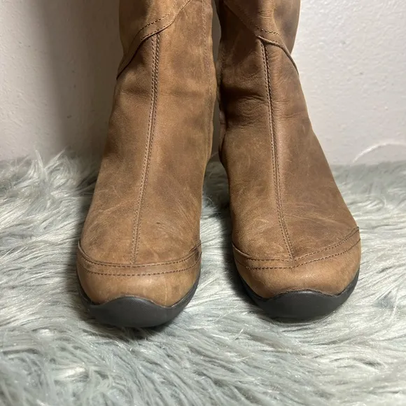 Teva Jade Cove Insulated Knee High Low Wedge Brown Boots Size 7.5