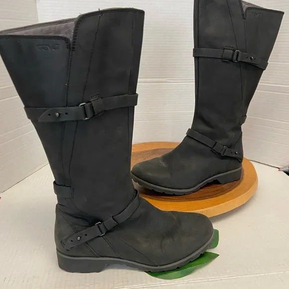 Teva Waterproof Leather Hiking Outdoor Knee High Boots