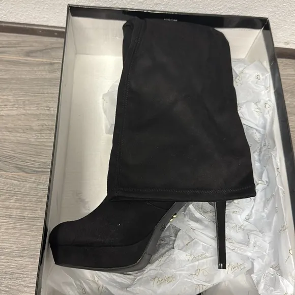 Thalia Sodi Women Medium Clarissa Over The Knee Boots, Black