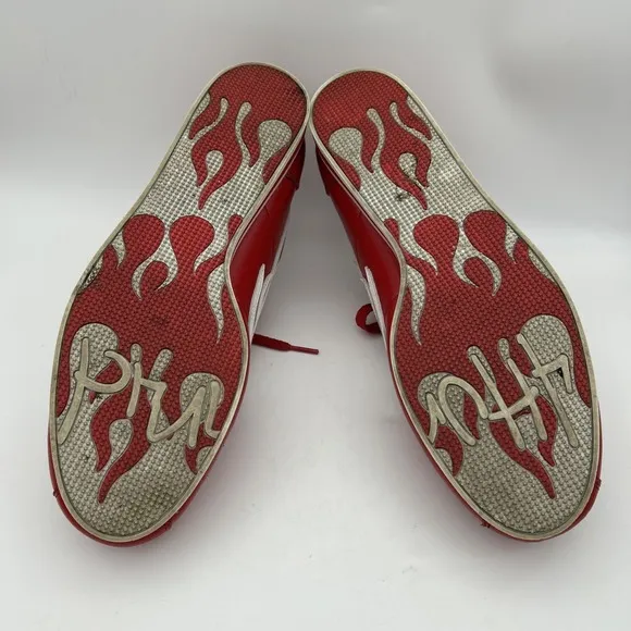 The Flame 4Hunnid YG Sneakers Red White Size 12