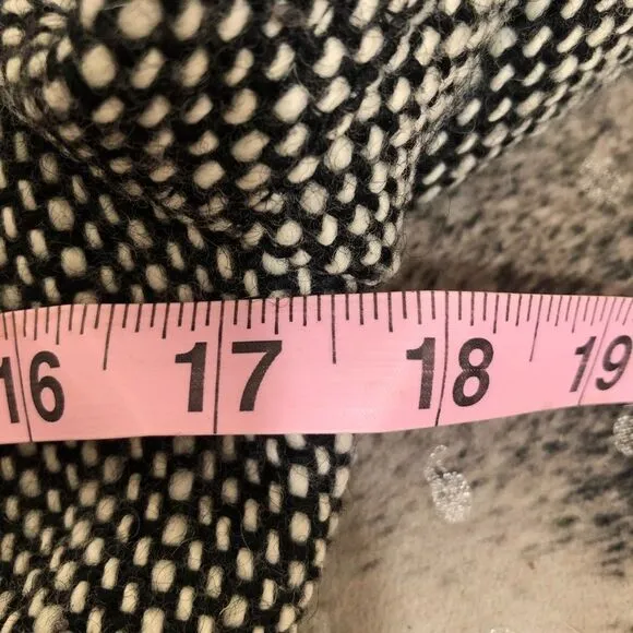 The Limited Cropped Tweed Black and White Faux Fur Office Casual jacket Sz XS