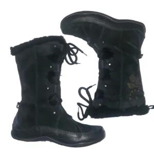 THE NORTH FACE Abby ll Black Nubuck LaceUp Insulated Winter Boots Women's Size 8