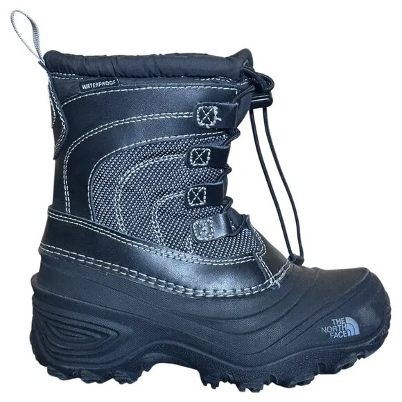The North Face Alpenglow IV Waterproof Snow Boots Insulated Black Size Kids 12