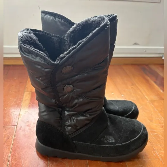 The North Face Black Sopris Winter Boots Size 7 EUC