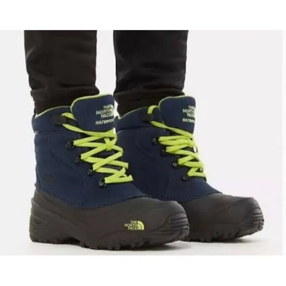 The North Face Boys sz 10 Waterproof Insulated Chilkat Lace II Snow Boots Youth