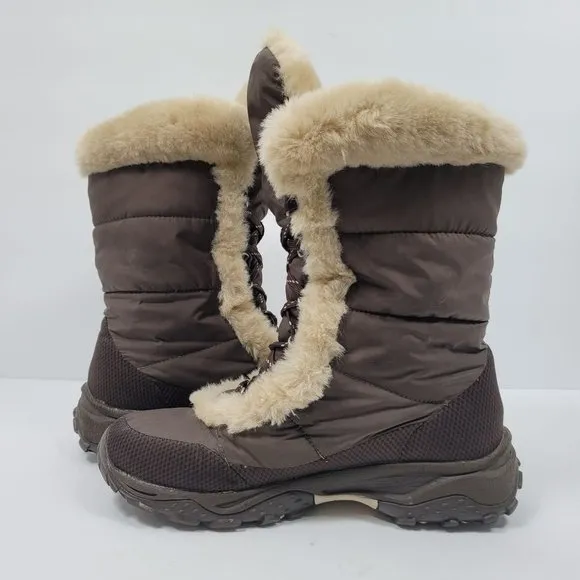 The North Face Girl's Brown Lace Up Winter Boots US Size 6