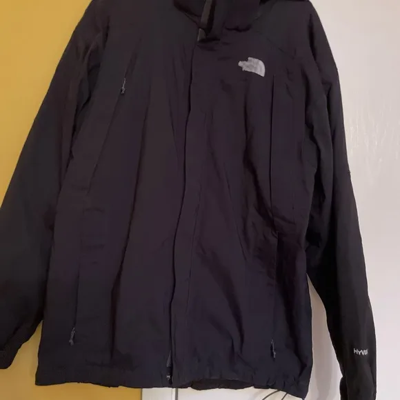 The North Face Hyvent Hooded Black Winter Coat Men’s Size Medium