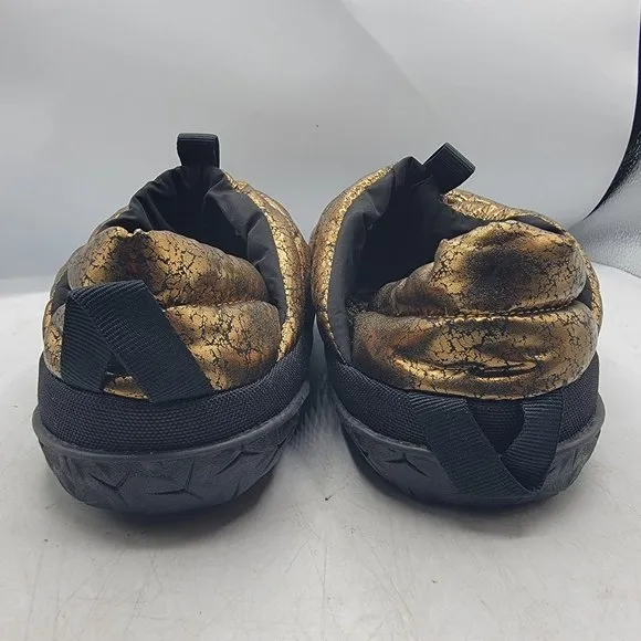 The North Face Nuptse Mule Womens 8 Metallic Bronze Gold Slippers Goose Down