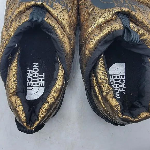 The North Face Nuptse Mule Womens 8 Metallic Bronze Gold Slippers Goose Down