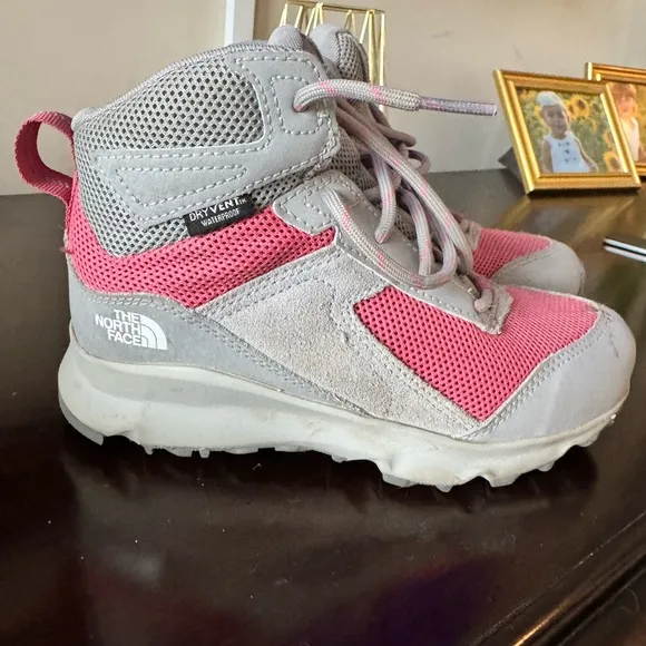 The North Face Pink and Gray Hiking Boots