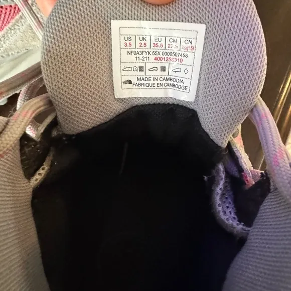 The North Face Pink and Gray Hiking Boots