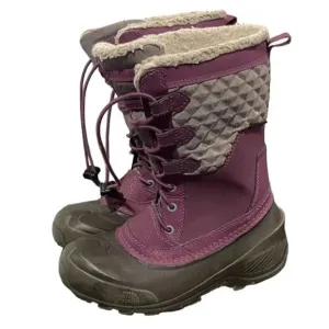 The North Face Shellista Lace III Purple Winter Snow Boots Big Girls Size 2