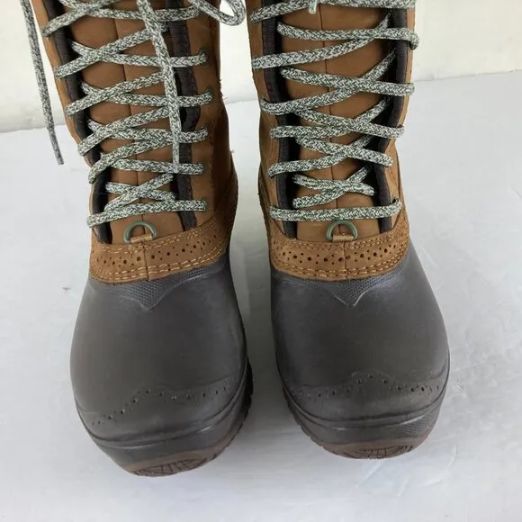 The North Face Shellista Womens Sz 6 Brown Leather Insulated Winter Snow Boots