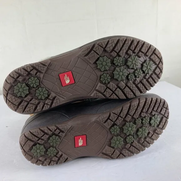 The North Face Shellista Womens Sz 6 Brown Leather Insulated Winter Snow Boots