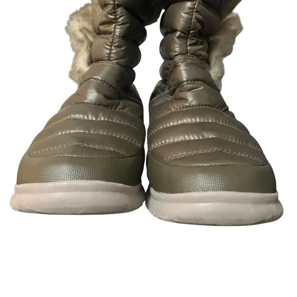 The North Face Thermoball Faux Fur Puffer Boots