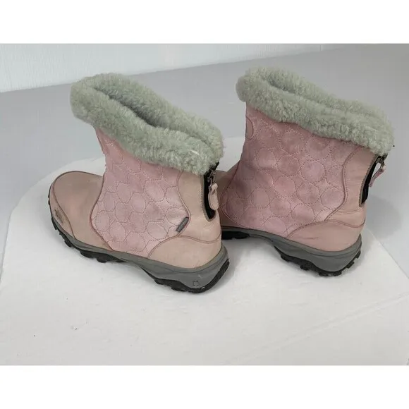 The North Face Winter Boots Women SZ 9 Pink Fur Shoes Primaloft 200g 551044 Warm