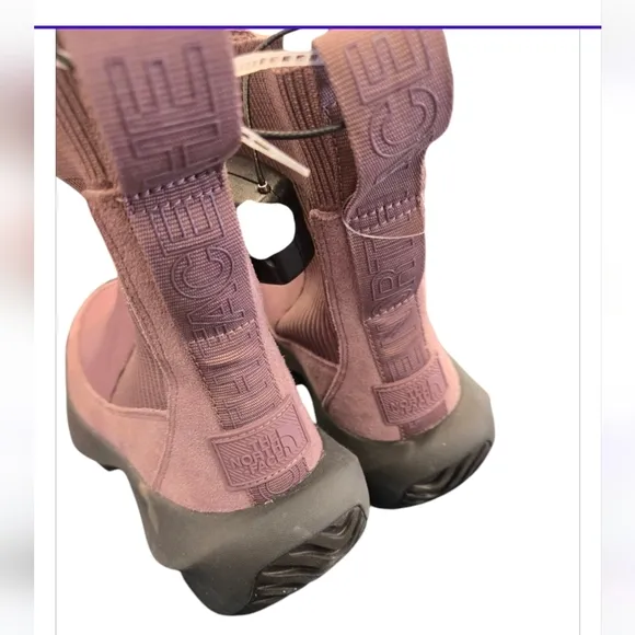 The North Face Women's Halseigh Knit Winter Boots $170 Purple 6.5 Snow Ski Shoes