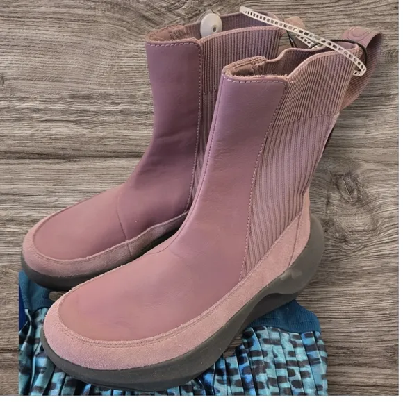 The North Face Women's Halseigh Knit Winter Boots $170 Purple 6.5 Snow Ski Shoes