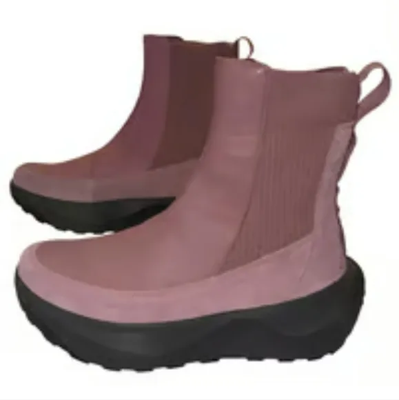 The North Face Women's Halseigh Knit Winter Boots $170 Purple 6.5 Snow Ski Shoes
