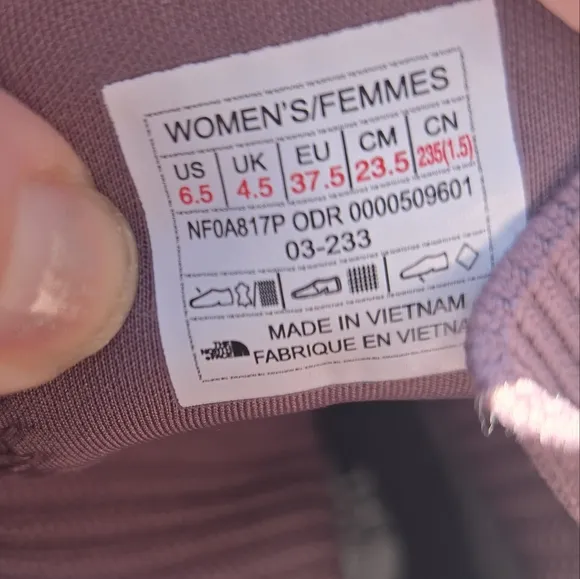 The North Face Women's Halseigh Knit Winter Boots $170 Purple 6.5 Snow Ski Shoes