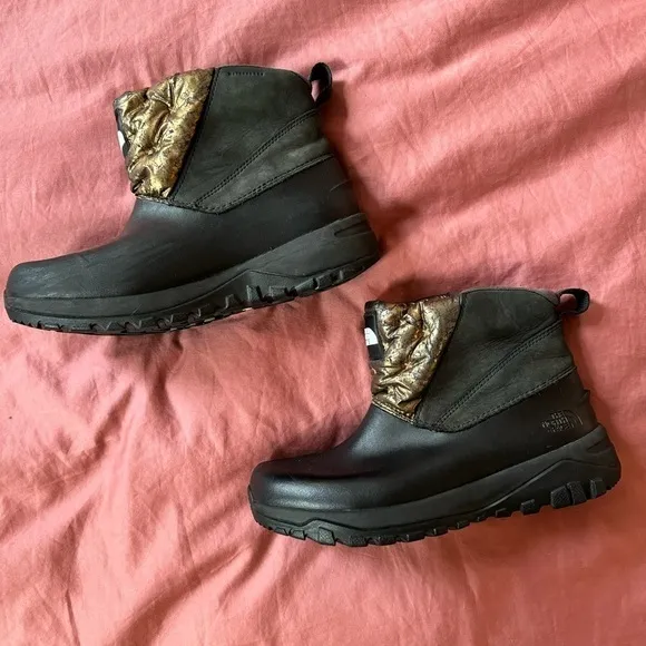 The North Face Yokiona Ankle Boots Black Copper Gold Size 7